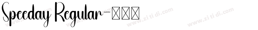 Speeday Regular字体转换